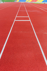 View on empty outdoor running track