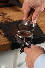 Making coffee from coffee bean