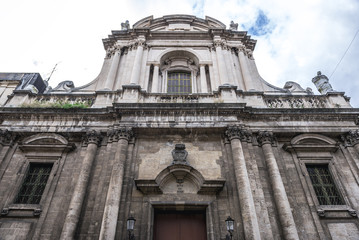 Fototapeta na wymiar Church of Saint Michael Archangel in Catania, Sicily Island of Italy