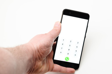 Modern smartphone in hand