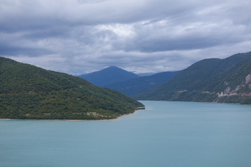 Fototapeta premium Majestic mountain lake in Georgia.
