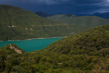 Majestic mountain lake in Georgia.