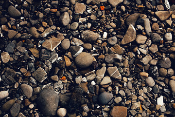 Sea stones background.