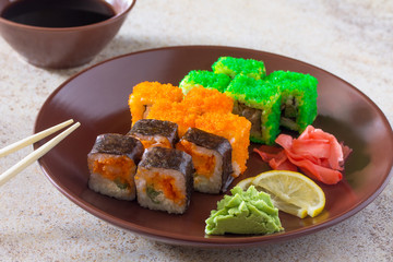 Sushi seth roll - Roll Green mile, Roll Mr.Krabs, Roll Okinawa.