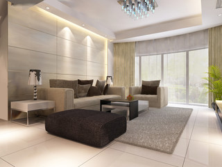 3d rendering of home interior.