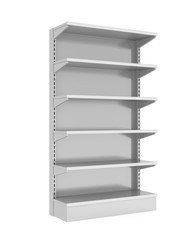Empty Store Shelves Isolated