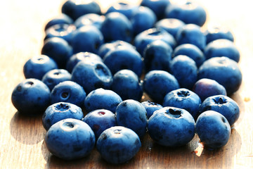 fresh berries blueberries close-up scattered
