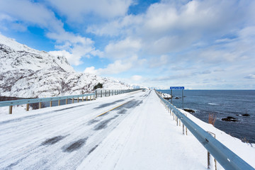 The snowy bridge