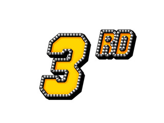 3th celebration event number for poster or invitation
