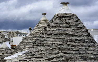 Trulli of Alberobello, a small town in Apulia, Italy. The Trulli of Alberobello have are a UNESCO...