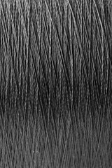 reel black synthetic thread. textile concept. abstract background