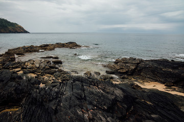 Beautiful view sea stones.