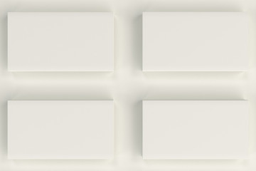 Obraz premium White blank business cards mock-up on white background