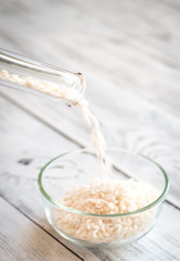 Pouring rice