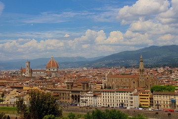Fototapeta premium Panorama Florenz (Kirche Basilica)