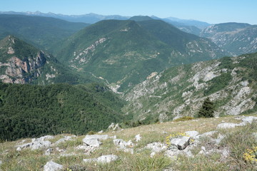 Fototapeta na wymiar Paysage des Pyrénées audoises, Occitanie dans le sud de la France
