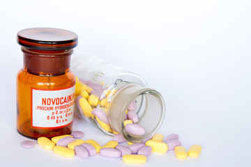 the medical pills are on a money