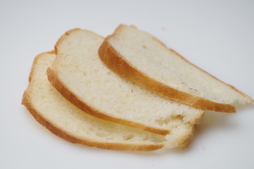 Three pieces of bread