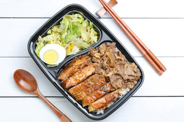 Chicken rice bento