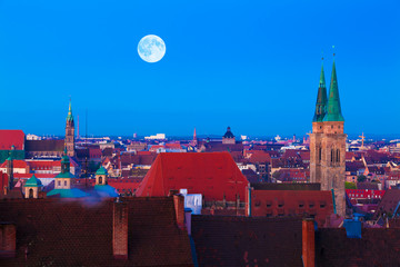 Obraz premium Nuremberg at Night, Germany