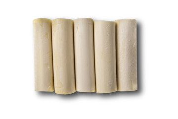 Palm tree pupunha in natura on white background