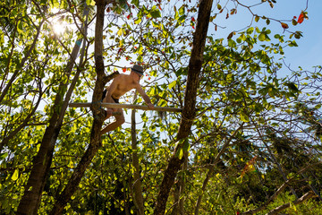 Young man on Koh Suwan tree