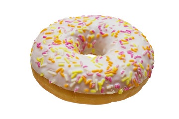 Donut isolated on white background. Clipping path