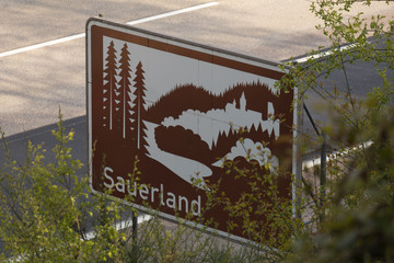 Autobahnschild Sauerland
