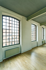 Loft windows in factory