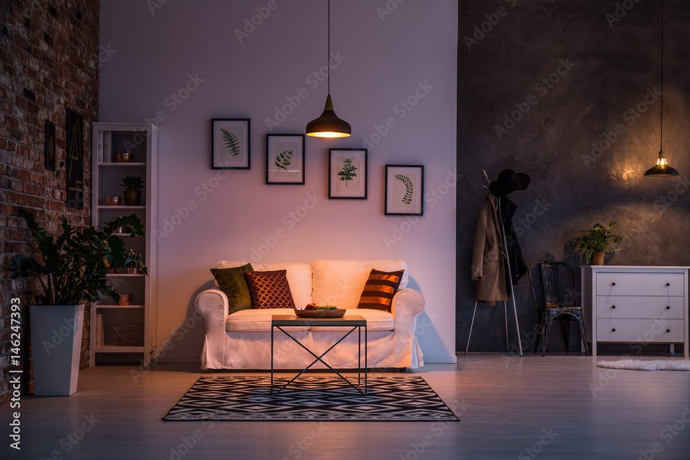 Wall mural room with wooden floor