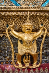 Fototapeta premium Wat Phra Kaew. Temple of the Emerald Buddha is regarded as the most sacred Buddhist temple in Bangkok Thailand.