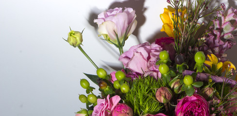 Bouquet of flowers isolated on white background