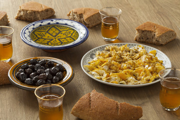 Traditional Moroccan  breakfast
