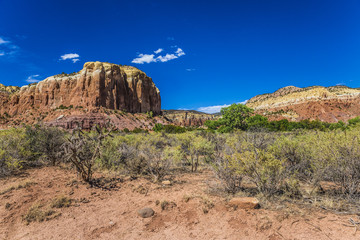 Fototapeta na wymiar Big red desert cliffs on a sunny day 