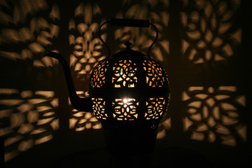 Fototapeta na wymiar Lamp arabic style with shadow