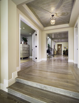 Steps To Hallway In Contemporary Home