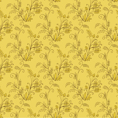 pattern Stylized yellow flowers