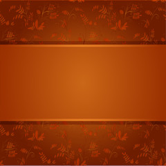Stylized flowers brown background