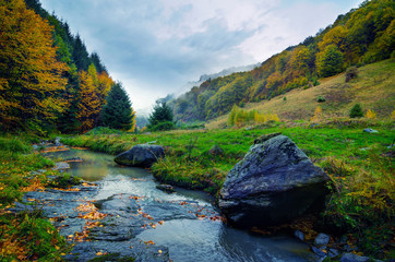 Autumn cloudy landscape