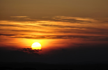 Obraz premium Sunset in Winter season