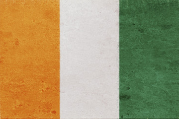 Flag of Cote d'Ivoire with a grunge look.