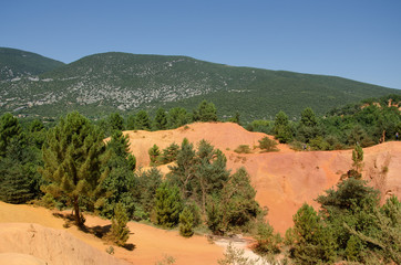 The red ocher roussillon land