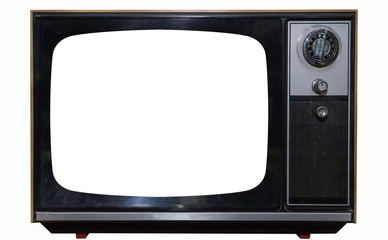 Vintage TV with Screen Clipping path 