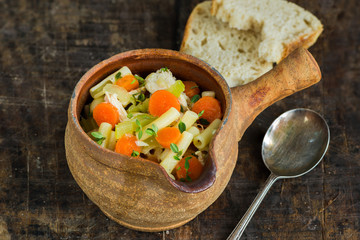 Chicken and macaroni soup