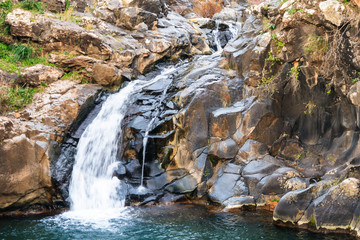Saar river waterfall, Golan Heights, North Israel