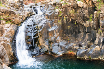 Saar river waterfall, Golan Heights, North Israel