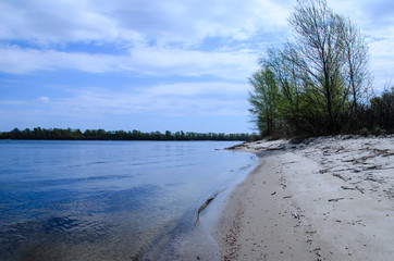 View on a river Dnieper on spring