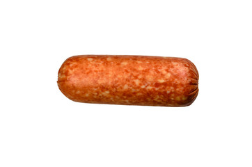 Salami sausage isolated on white background