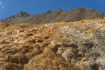Sulphur Waters near Jvari Pass. Mineral Springs, Mtskheta-Mtianeti, Georgia