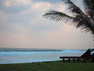 Chairs on Sri Lanka beach